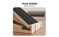 Wooden Slant Board with Handle Anti-Slip Adjustable Incline Board Slanted Calf Stretcher for Fitness Enthusiasts, Athletes, Home Gym