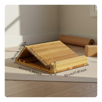 Multi-Functional Foldable Leg Stretcher Natural Wood Construction Adjustable Incline Board Fitness Equipment for Office