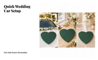 Car Wedding Decoration Base Heart Floral Foam Sturdy Flat Event Decor