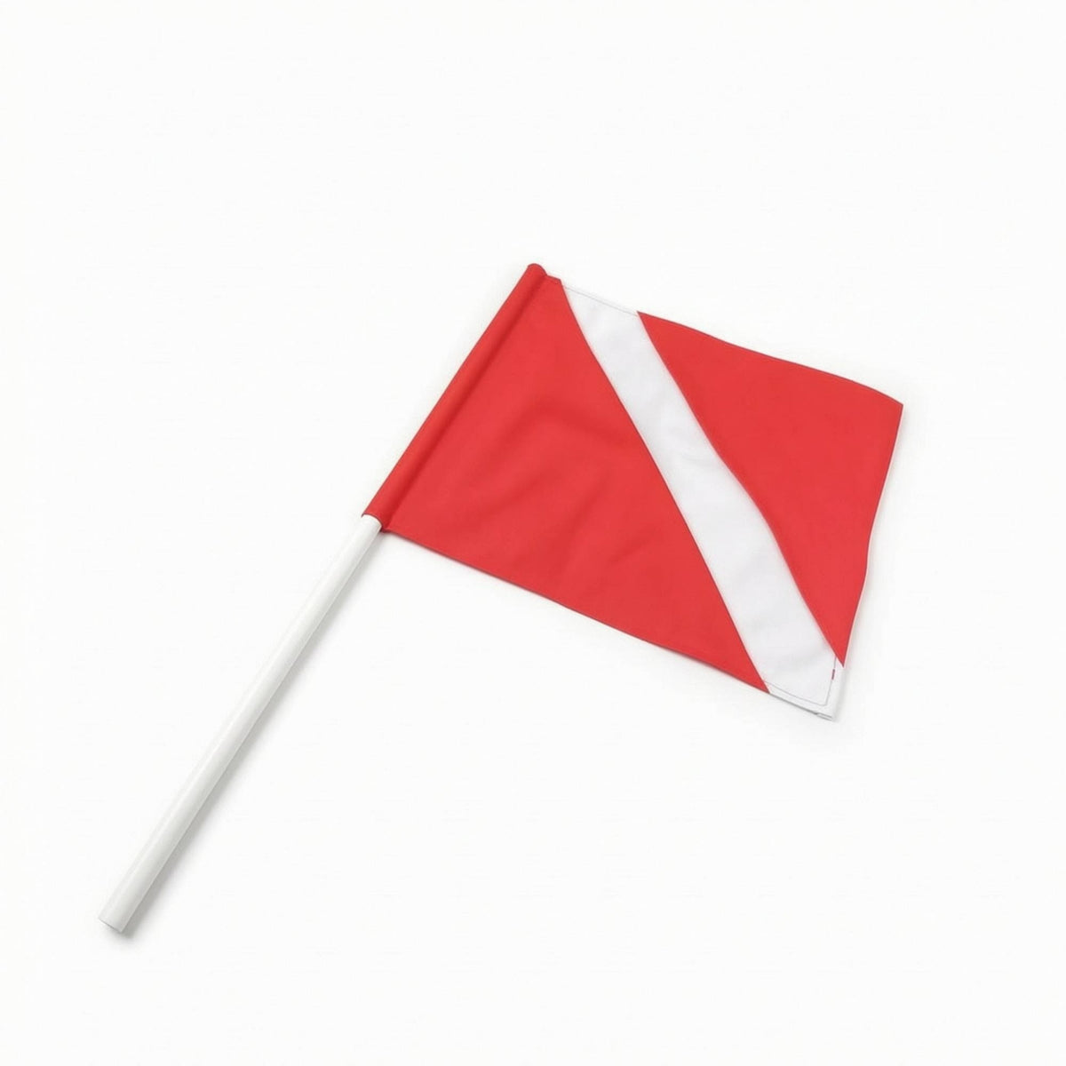 Warning Flag with Pole High-Visibility Boat Flag with Pole Marine Marker for Boaters, Divers, Boating, Diving