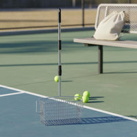 Stainless Steel Tennis Ball Roller No Bending Over Rolling Tennis Ball Picker With Wheels for Pickleball Players