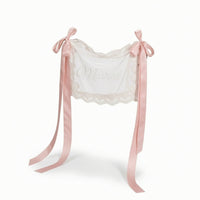 Tulle Chair Bows with Lace Transparent Chair-Back Decorations with Ribbons Sash Adjustable Elegant for Brides