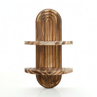 Decorative Arched Wall Shelf Geometric Slatted Wall Shelf Floating Shelving Minimalist for Bedroom