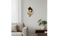 Feline Wall Clock Modern Minimalist Cat Clock Creative Decorative Home Decor