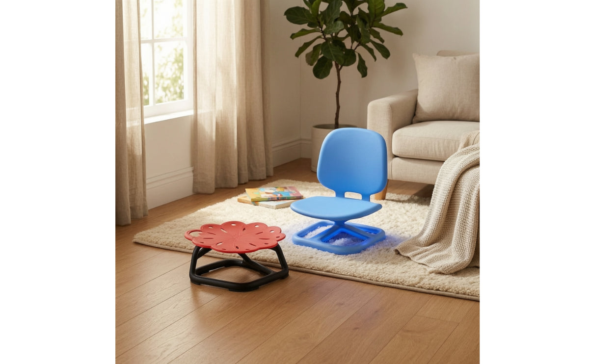 Sensory Rotating Chair Glow-in-the-Dark Sit and Rotate Seat Rotating Balance Chair for Young Children, Playroom, Preschool, Bedroom