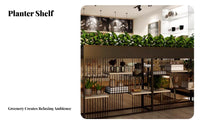 Space Saving Planter Partition Rack Large Storage Capacity Multi-Tier Plant Rack Strong Load-Bearing Room Divider Sturdy Construction for Interior Designers, Business Owners, Cafe, Restaurant, Office, Balcony
