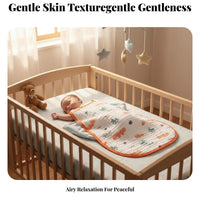 Antimovement-restricting Design Sleeveless Gauze sleep garment Breathable Sleeveless Infant Gown Lightweight infant sleep garment Soft and Gentle for Newborns, young children, Air-Conditia little childd Room, nighttime, rest period Time, Indoors