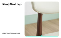 Upholstered Wooden Side Chair Nordic aesthetic Dining Seat Minimalist Design Home Furniture for Small Space Dwellers, Families, Kitchen, Cafe, Living Room