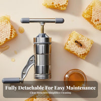 Portable Manual Honeycomb Extractor Effort-Saving Screw Design Handheld Honey Press Sturdy Construction for Beekeepers, Home Kitchen