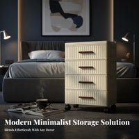 Modern Design Bedside Storage Unit effortless-glidePulling Drawer 3-Tier Bedside Cabinet Space-Saving Nightstand Multi-Functional for Homeowners, Adults, Students, Bedroom, Dorm Room, Office, Bathroom
