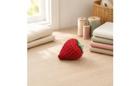 Stitched Strawberry Sewing Pin Cushion Cute Stuffed Textile Sewing Pin Cushion Easy to Locate Strawberry Needle Holder Lightweight