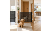 Roll-up Retractable Pet Gate Wall-Mounted Mesh Pet Gate Space-Saving Safe for Apartments