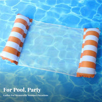 Inflatable Water Hammock Backrest Support Buoyant Water Chair Portable Buoyant Pool Chair for Adults, Swimmers, Summer Vacation, Beach, Sea