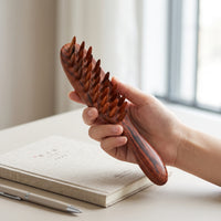 Scalp Massage Comb Ergonomic Rosewood Massage Comb Handheld Hairbrush for Home
