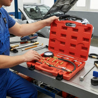 Petrol Pressure Test Kit Molded Storage Case Petrol Pressure Tester Metal Adapters