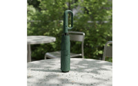 Waterproof Automatic Folding Umbrella Fiberglass Ribs Hook Handle Umbrella Black-Coated Weather Accessory