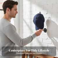 Baseball Cap Display Rack Space Saving Wall Mounted Hat Rack Minimalist Wall-Mounted Mounted Hat Hanger for Entryway, Closet