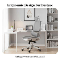Adaptive Double spinerest Adjustable Student Chair with Footrest Stable Base Ergonomic Splitrear-support Chair glidingRolling Casters children's Furniture Breathable Fabric for Students, Kids 6-12, Teenagers, Studying, schoolwork, Study Room, Bedroom