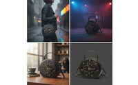 Crossbody Bag Steampunk Shoulder Bag with Detachable Strap Gothic Purse for Women, Concerts, Travel