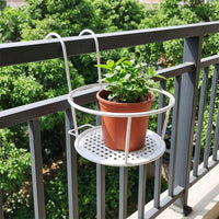 Plant Pots for Home Decor and Flower Pots for Garden Fence, Hanging Plant Balcony Planters for Railing, Single Pack Metal Planter, European Style