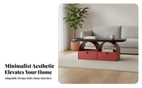 Minimalist Design Sleek Storage Table Cream Aesthetic Living Room Furniture Modern Simple Rounded Edges for Apartment Dwellers, Families with Children, Young Adults, Home, Lounge Area, Office