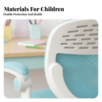 Height Adjustable Rolling Student Chair Ergonomic Design Armless Roller Seat Thick Cushion children's Furniture 360-Degree Swivel for Students, Parents, Homework, Study Room, Bedroom, School Dorm