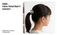 Small Metal Hair Clasp Stylish Designs Mini Hair Jaw Clip Strong Hold Small Metal Hair Claw for Women, Girls