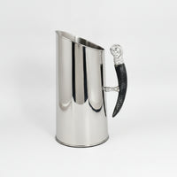 Stainless Steel Ice Container Sculptural Vessel Tapered for Dining Room, Hosts