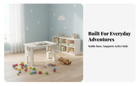 Folding Design Foldable Kids Table and Chair Set Space-Saving Kids Table and Chair Set Rounded Corners Toddler Plastic Study Desk Stable & Sturdy for Toddlers, Preschoolers, Kindergarten, Studying, Classroom, Playroom