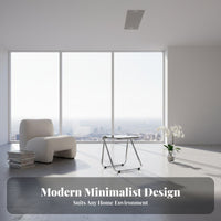 Foldable Clear Folding End Table Transparent Top Clear Occasional Table Space-Saving Accent Furniture Minimalist Design for Content Creators, Apartment Dwellers, Homeowners, Living Room, Photo Studio, Bedroom, Home Office