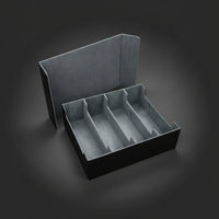 Textured Trading Card Storage Box with Dividers Shielded Trading Card Storage Box Sturdy Long-Lasting for Collectors, Gamers, Desktop Organization
