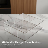 Desktop Display Cabinet Particle Proof Clear Figure Showcase Clear Figure Storage Case Large Capacity Stackable Collectible Box