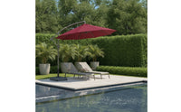 Cantilever Patio Umbrella with Wheeled Base SPF 50+ Sun Protection Cantilever Umbrella with Base Waterproof for Homeowners, Cafe Owners, Storefront