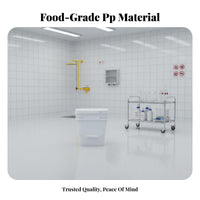 20L Square Pail Long-Lasting PP Material Square Pail with Lid Stackable Storage Pail Thickened Bottom Sturdy Duty Pail with Lid