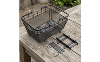Rear Bike Basket with Handle Sturdy Rear Cycle Basket with Handle Portable for Commuting