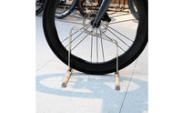 Bike Stand Wooden Base Floor-Standing Two-Wheeler Parking Rack Upright Two-Wheeler Display Stand Cyclists, Commuters, Apartment, Living Room