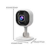 Compact Security Camera with Mounting Plate Smart Pan and Tilt Camera Wireless Tabletop for Caregivers, Parents, Pet Owners, Home Monitoring