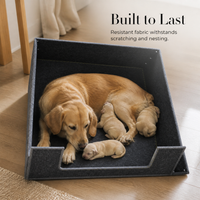Pet Whelping Box and Nest for Cats and Small Dogs, Durable All-Season Puppy and Kitten Bed
