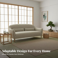 Modern Design Multi-Seater Couch Space-Saving Upholstered Wooden Frame Sofa Sturdy Construction Living Room Seating Modular Options for Apartment Dwellers, Families, Homeowners, Lounge Area, Bedroom