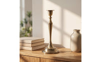 Elegant Candlestick Holder with Beaded Edge Slender Taper Candle Holder Decorative Metal Candlestick Sturdy for Wedding Planners