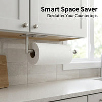 Dining Table and Pantry Stainless Steel Paper Towel Holder, Wall Mounted for Cling Film and Home Cooks