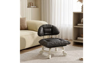 Rolling Stool with Backrest Compact Mobile Chair with Cushion Stool with Backrest Low-Height Supportive for Children, Playroom