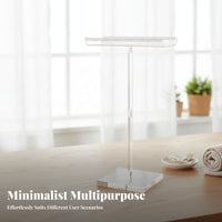 Freestanding Square Base Acrylic Hairpiece Stand Beauty Display
