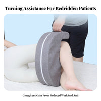 Leg Openings Repositioning Cushion Side Straps U-Shaped Bed Cushion Raised Support Patient Turning Device Cotton-Linen