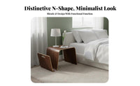 Minimalist Design C-Shaped Magazine Table Space-Saving C-Shaped Table Sturdy Frame Home Furniture Multi-Functional for Homeowners, Apartment Dwellers, Students, Living Room, Bedroom, Balcony, Office