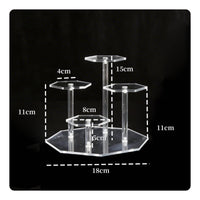Acrylic Display Stand Space-Saving Stepped Display Stand 3 Tiered Perfume Organizer for Collectors