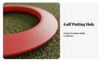 Portable Putting Cup Realistic Feel Portable Golf Practice Hole Lightweight Putting Practice Loop for Beginners, Experienced Golfers