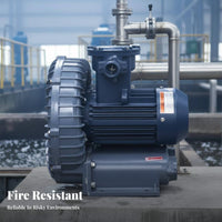 Hazard-Resistant-Resistant Blower Pure Copper Coil Motor Medium Pressure Air Blower Cast Aluminum Industrial Fan for Factory Workers