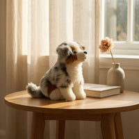 Australian Herder Stuffed Dog Detailed Australian Herder Stuffed Dog Toy for Nursery
