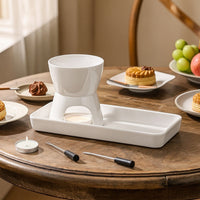 Chocolate Fondue Set Tabletop-Safe Chocolate Fondue Pot Easy Cleanup for Parties